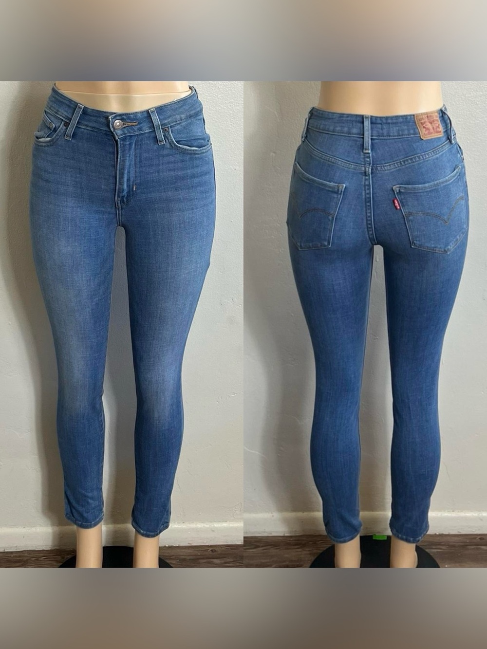 Levi's Medium Blue High-Rise Skinny Jeans
